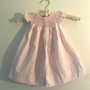 Smocked Giraffe, 6 month smocked dress.